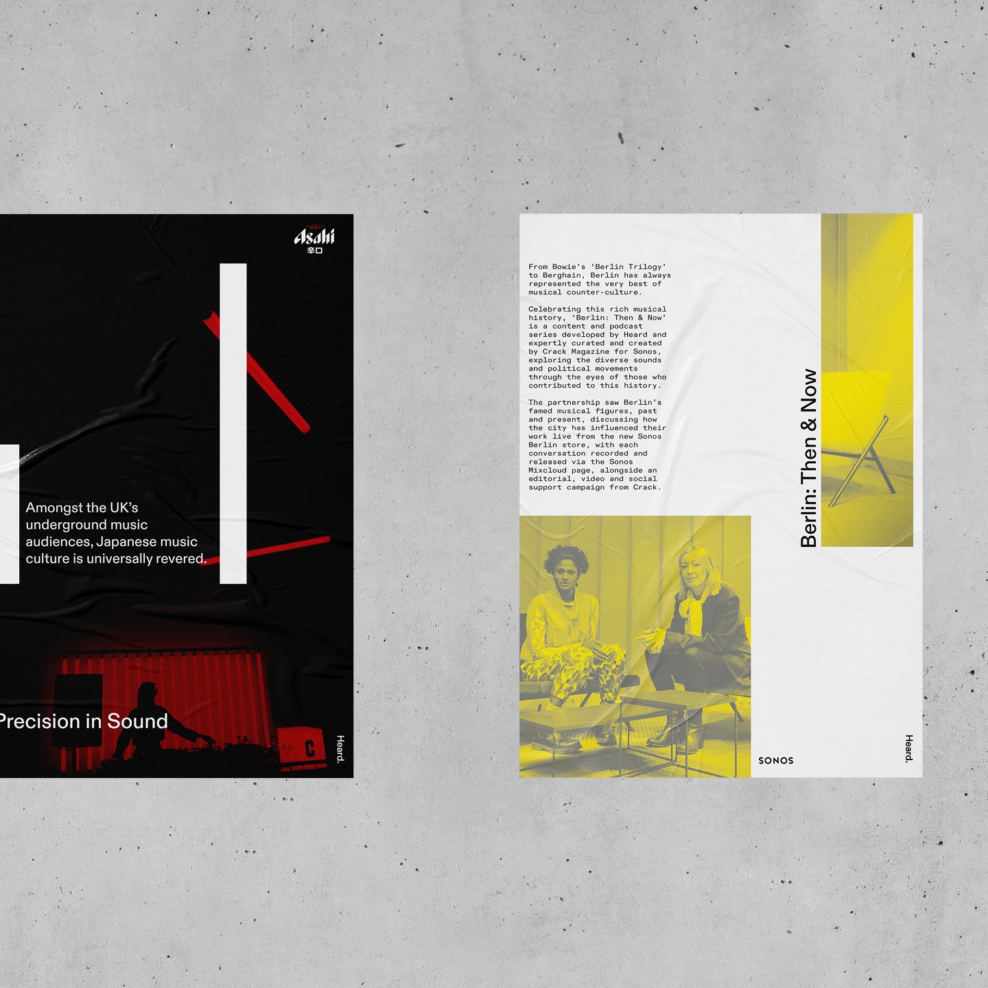 Asahi and Sonos posters