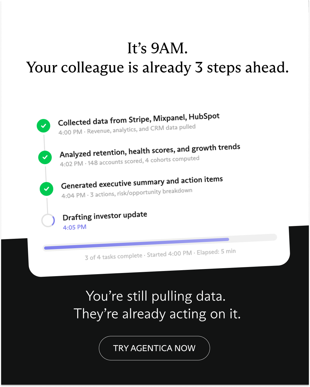 Static ad: promoted colleague spreadsheet