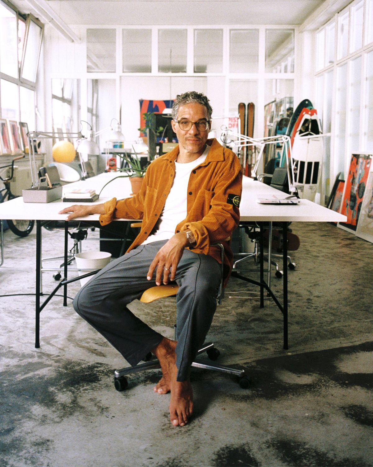 designer in a sunlit studio