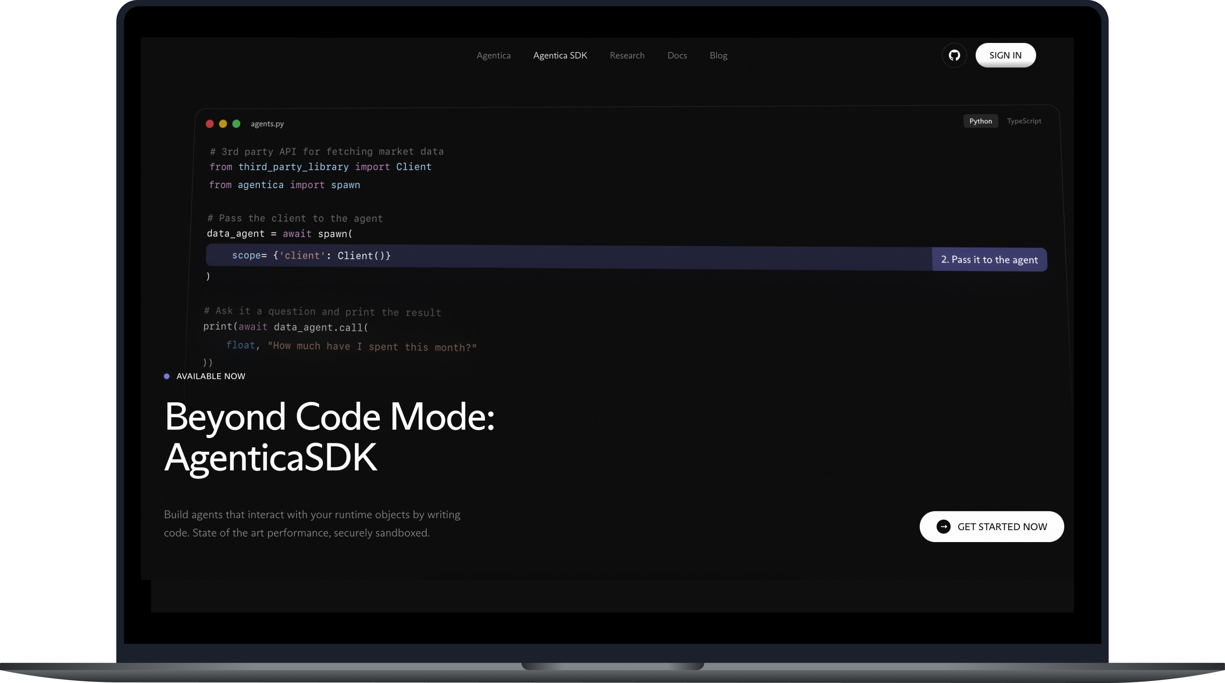 Agentica SDK: Beyond Code Mode